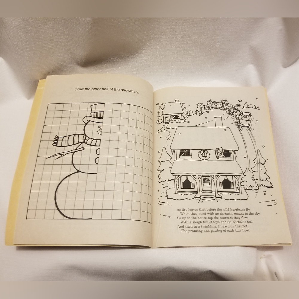 Unused 1996 Night Before Christmas coloring/ activity book - Picture 4 of 6